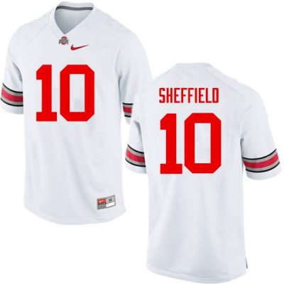 NCAA Ohio State Buckeyes Men's #10 Kendall Sheffield White Nike Football College Jersey ZME6045VH